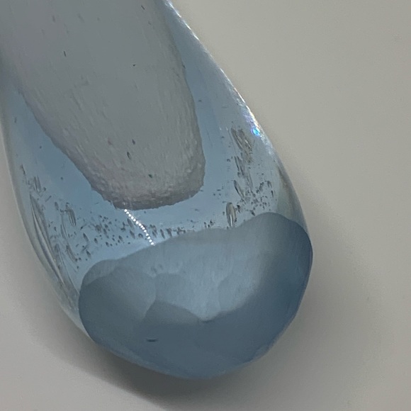 Blown Glass HORIZONTAL BUD VASE Blue - Picture 9 of 10